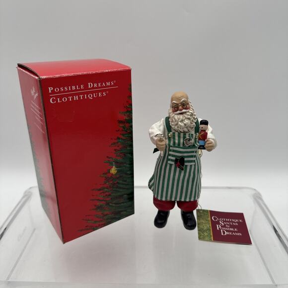 1993 Clothtique By Possible Dreams Working Santa Claus Figures Ornament Toy Xmas - Picture 1 of 16
